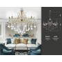Подвесная люстра с хрусталем TR4929/12 GD/WH/CL Ambrella light