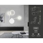 Настенный поворотный светодиодный светильник<br />FL5197 SWH белый песок LED 3000K 13W
