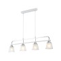 TR303242/4 WH/CH/CL/FR белый/хром/прозрачный/белый матовый E27*4 max 60W 870*120*780