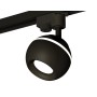 Комплект трекового однофазного светильника с подсветкой XT1102041 SBK черный песок MR16 GU5.3 LED 3W 4200K (A2521, C1102, N7021)