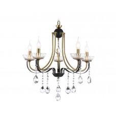Подвесная люстра с хрусталем TR4952/5 BK/GD/CL Ambrella light