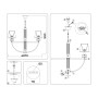 LH71253/8 BS/WH латунь/белый E14/8 max 40W D870*990