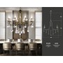 Подвесная люстра с хрусталем TR4953/8 BK/GD/CL Ambrella light