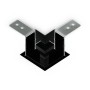 GL1040 BK черный коннектор угловой для встраиваемого шинопровода Magnetic 220V 80*80*47