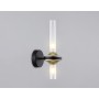 LH55355/2 BK/CGD/CL черный/золото/прозрачный G9/2 max 30W 150*100*320
