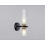 LH55355/2 BK/CGD/CL черный/золото/прозрачный G9/2 max 30W 150*100*320