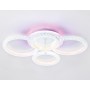 Потолочный светодиодный светильник с RGB подсветкой и пультом<br />FA9524/2+2 WH белый 92W (ПДУ РАДИО 2.4G)