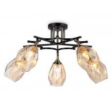 TR303035/5 SB/BK/TI бронза/черный/янтарь E27/5 max 40W D730*280