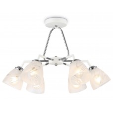 TR303292/6 WH/CH/FR белый/хром/белый матовый E27*6 max 60W D590*380