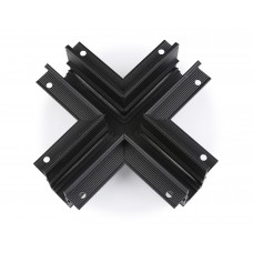 Коннектор х-образный для встраиваемого шинопровода Magnetic GL3358 BK черный