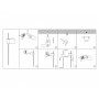 FL75814 BK черный 8W 2700К 600*40*90