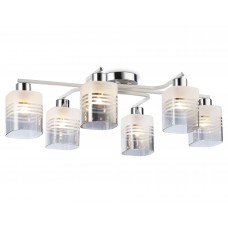 TR303207/6 WH/CH/SM/FR белый/хром/дымчатый/белый матовый E27*6 max 60W 710*400*200