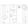LH55272/3 BS/FR латунь/белый матовый E14 max 40W D230*1200