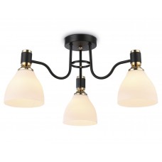 TR303303/3 BK/GD/FR черный/золото/белый матовый E27*3 max 60W D600*270