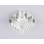GL1045 WH белый коннектор угловой для шинопровода в натяжной потолок Magnetic 220V 100*100*51