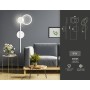 Настенный поворотный светодиодный светильник FL5191 SWH белый песок LED 3000K 9W
