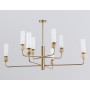 LH53252/8 BS/FR латунь/белый матовый E14*8 max 40W D1260*1445