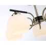 TR303312/5 BK/SB/FR черный/бронза/белый матовый E27*5 max 60W D560*250