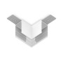 GL1031 WH белый коннектор угловой для накладного шинопровода Magnetic 220V 80*80*52