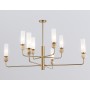 LH53252/8 BS/FR латунь/белый матовый E14*8 max 40W D1260*1445