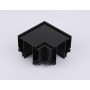 GL1046 BK черный коннектор угловой для шинопровода в натяжной потолок Magnetic 220V в натяжной потолок 100*100*51