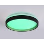FZ604 BK/GD черный/золото IP20 46W 3000K-6500K+RGB D390*80 (ПДУ ИК)