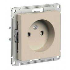 Розетка без заземления со шторками Schneider Electric, песок