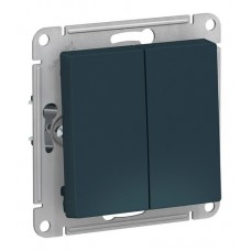 Выключатель 2-клавишный Schneider Electric , изумруд