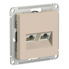 Розетка компьютерная 2xRJ45 Cat.5 Schneider Electric , песок