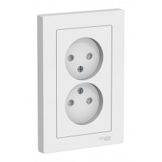 Розетка двойная со шторками на одно гнездо Schneider Electric