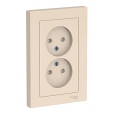 Розетка двойная со шторками на одно гнездо Schneider Electric