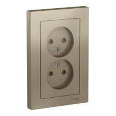 Розетка двойная со шторками на одно гнездо Schneider Electric