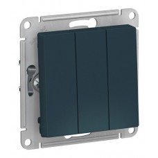 Выключатель 3-клавишный Schneider Electric , изумруд