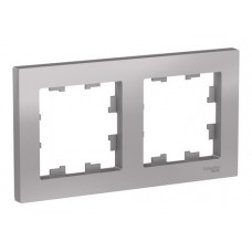 Рамка 2 поста Schneider Electric , алюминий