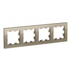 Рамка 4 поста Schneider Electric , шампань