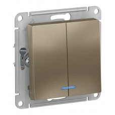 Выключатель 2-клавишный с подсветкой Schneider Electric