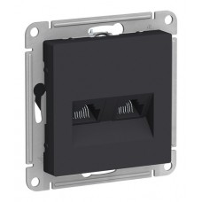 Розетка компьютерная 2xRJ45 Cat.5 Schneider Electric , карбон