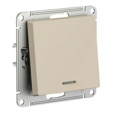 Выключатель 1-клавишный с подсветкой Schneider Electric, песок