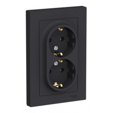 Розетка двойная с заземлением на одно гнездо Schneider Electric