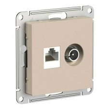 Розетка TV+RJ45 Cat.5 Schneider Electric , оконечная, песок