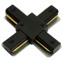 Коннектор Х-образный однофазный, черный, LD1018