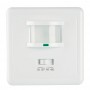 Датчик движения и освещенности 500W 12m 140° белый, SEN1A/LX2000
