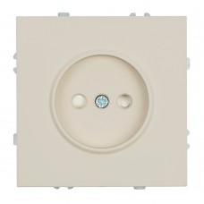 Розетка 1-местная с защитной шторкой (механизм), STEKKER, б/з, 250В, 16А, серия Эмили, RST16-5109-08, кашемир, soft touch