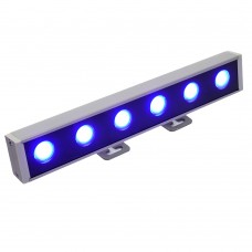 LL893 синий; Светодиодный линейный прожектор для подсветки стен; 250*40*25mm; 6W DC24V; IP65