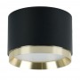 Светильник потолочный Feron Barrel DUET HL459 12W, 230V,GX53, черный + золото IP20