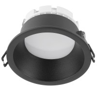 Влагозащищенный светильник встраиваемый, 15W 230V GX53, черный, круг, без лампы, DL513