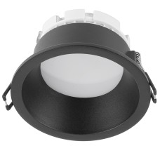 Влагозащищенный светильник встраиваемый, 15W 230V GX53, черный, круг, без лампы, DL513