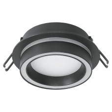 Светильник потолочный встраиваемый, 15W 230V GX53, черный, круг, без лампы, DL514, Feron
