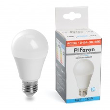 Лампа светодиодная низковольтная Feron LB-192 Шар E27 10W 6400K