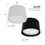 Светильник потолочный Feron HL359 12W, 230V, GX53, черный
